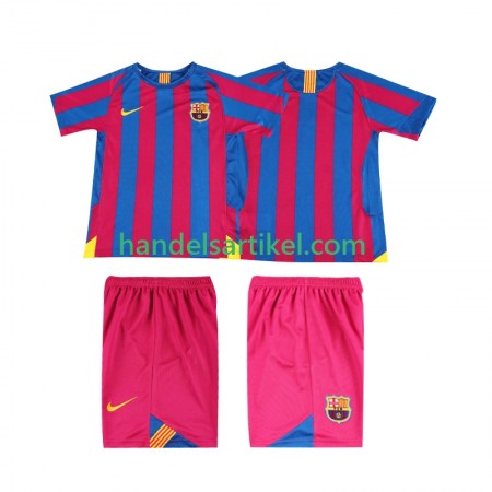 FC Barcelona 2006 Retro Kinder Heim Trikotsatz 2005 Kurzarm